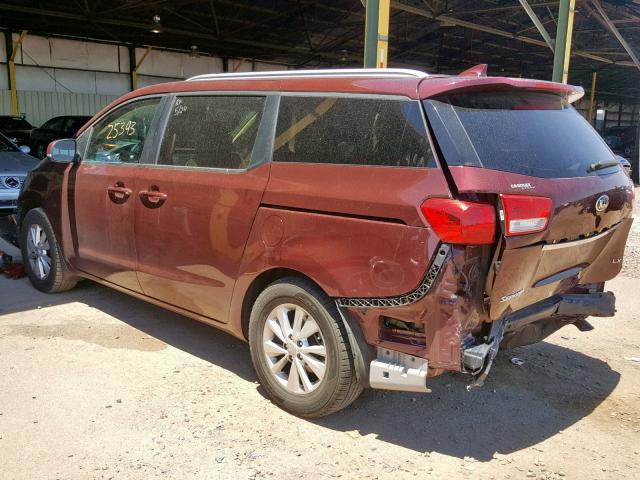 KNDMB5C1XG6184920 - 2016 KIA SEDONA LX BURGUNDY photo 3