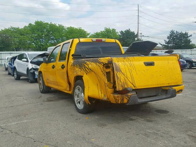 1GCCS136158106740 - 2005 CHEVROLET COLORADO YELLOW photo 3