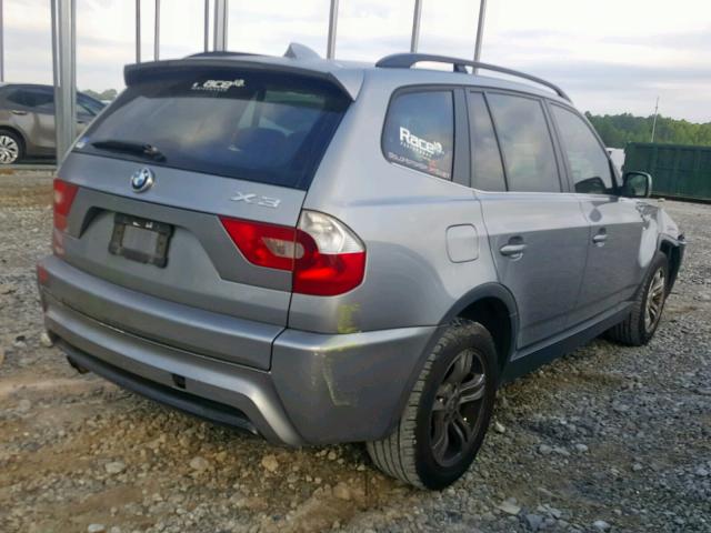 WBXPA93476WG90257 - 2006 BMW X3 3.0I GRAY photo 4