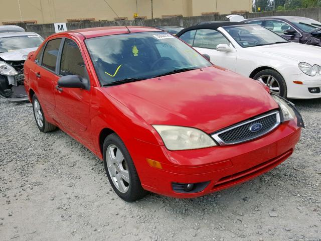 1FAFP34N27W246977 - 2007 FORD FOCUS ZX4 RED photo 1