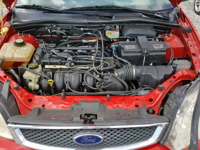 1FAFP34N27W246977 - 2007 FORD FOCUS ZX4 RED photo 7