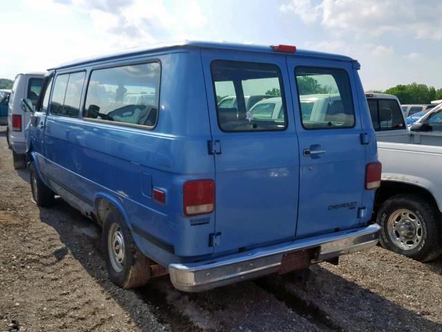 1GNEG25Z5SF173539 - 1995 CHEVROLET G20 G20 BLUE photo 3