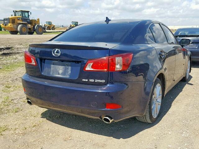 JTHCF5C26B5045759 - 2011 LEXUS IS 250 BLUE photo 4