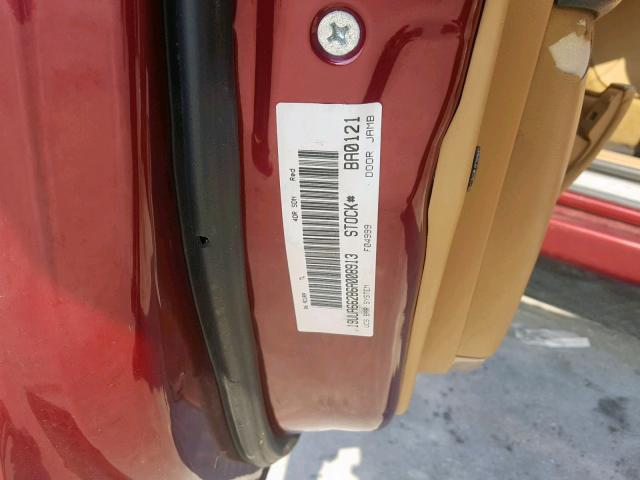 19UUA66286A008913 - 2006 ACURA 3.2TL MAROON photo 10