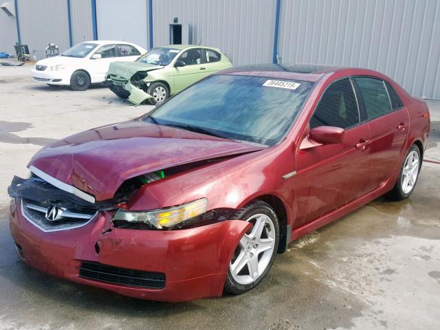 19UUA66286A008913 - 2006 ACURA 3.2TL MAROON photo 2