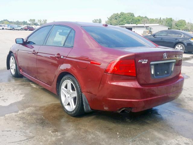 19UUA66286A008913 - 2006 ACURA 3.2TL MAROON photo 3