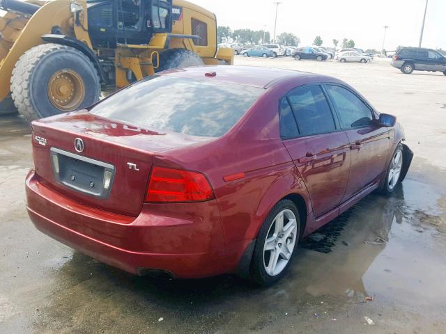 19UUA66286A008913 - 2006 ACURA 3.2TL MAROON photo 4