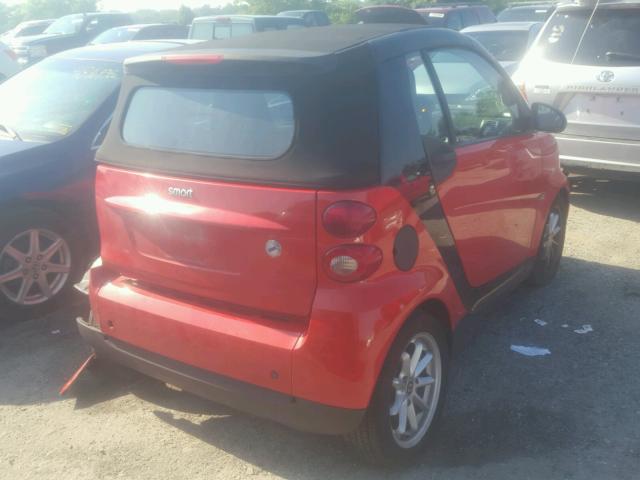 WMEEK31XX8K107815 - 2008 SMART FORTWO PAS RED photo 4
