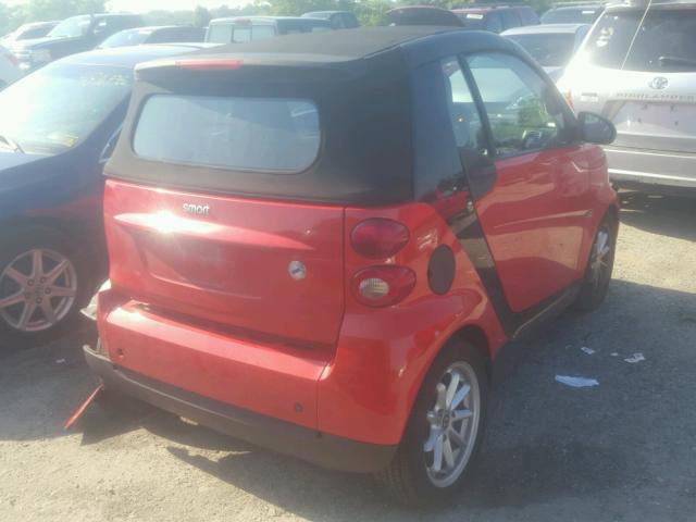 WMEEK31XX8K107815 - 2008 SMART FORTWO PAS 红色 照片 4