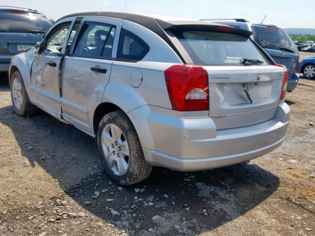 1B3HB48B87D510689 - 2007 DODGE CALIBER SX SILVER photo 3