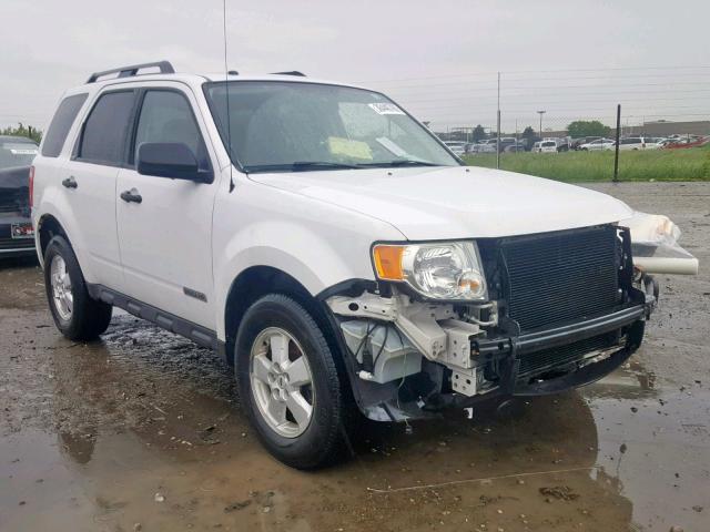 1FMCU03Z38KD76506 - 2008 FORD ESCAPE XLT WHITE photo 1