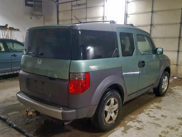 5J6YH28683L053249 - 2003 HONDA ELEMENT EX GREEN photo 4