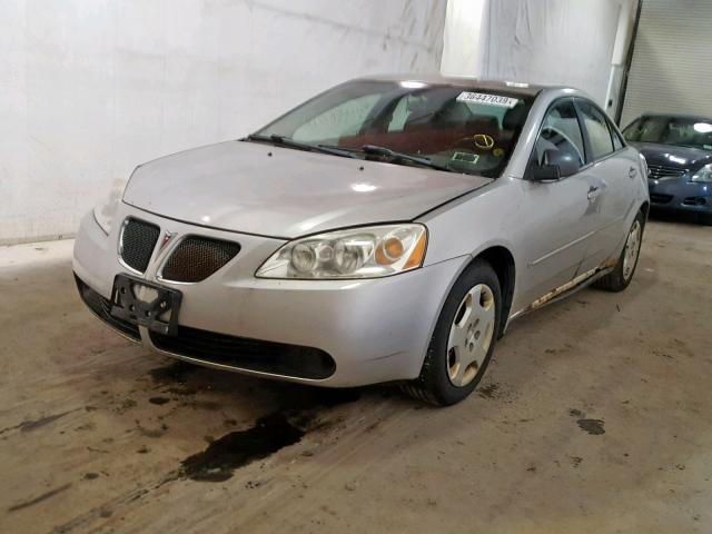 1G2ZF58B874157193 - 2007 PONTIAC G6 VALUE L SILVER photo 2