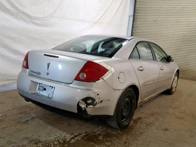 1G2ZF58B874157193 - 2007 PONTIAC G6 VALUE L SILVER photo 4