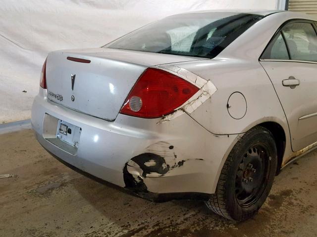 1G2ZF58B874157193 - 2007 PONTIAC G6 VALUE L SILVER photo 9