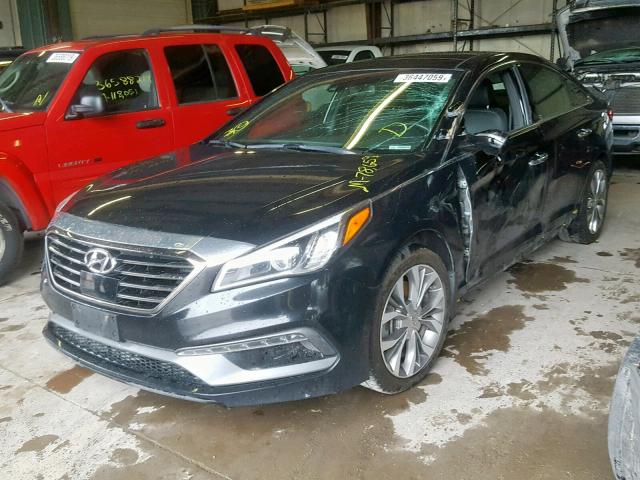 5NPE34ABXFH180474 - 2015 HYUNDAI SONATA SPO BLACK photo 2