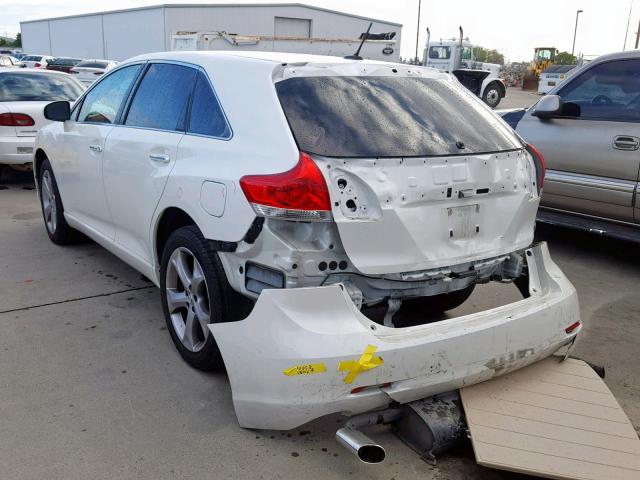 4T3ZK11A69U014587 - 2009 TOYOTA VENZA WHITE photo 3