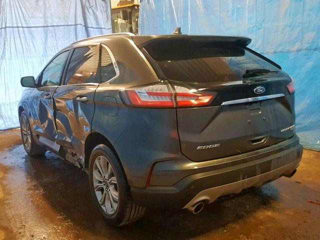 2FMPK4K95KBB55216 - 2019 FORD EDGE TITAN GRAY photo 3