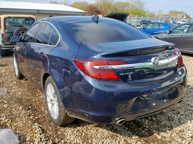 2G4GK5EX4F9293780 - 2015 BUICK REGAL BLUE photo 3