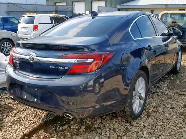 2G4GK5EX4F9293780 - 2015 BUICK REGAL BLUE photo 4