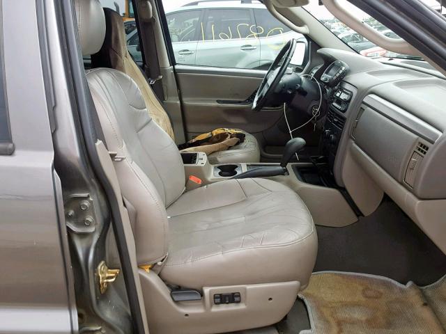 1J4GX48N82C163072 - 2002 JEEP GRAND CHER GRAY photo 5