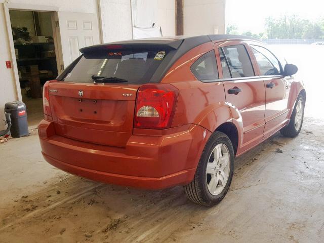 1B3HB48B77D264251 - 2007 DODGE CALIBER SX ORANGE photo 4