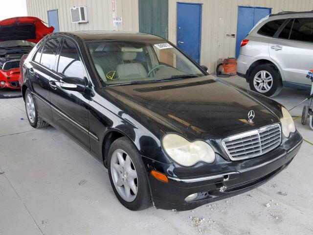 WDBRF61J44A550218 - 2004 MERCEDES-BENZ C 240 BLACK photo 1