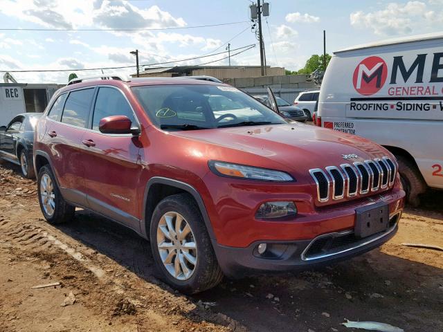 1C4PJMDS3FW604064 - 2015 JEEP CHEROKEE L RED photo 1