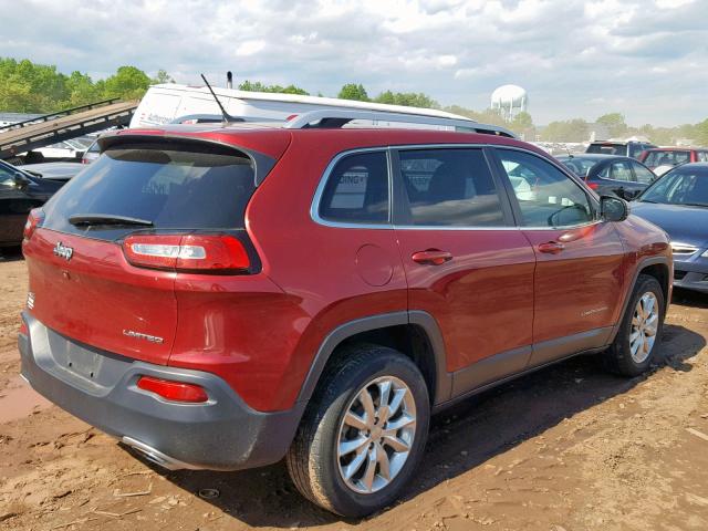 1C4PJMDS3FW604064 - 2015 JEEP CHEROKEE L RED photo 4