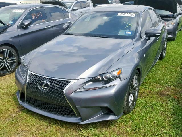 JTHBF1D27F5057346 - 2015 LEXUS IS 250 GRAY photo 2