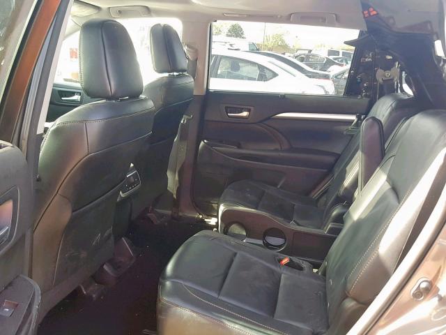 5TDJKRFH9GS502089 - 2016 TOYOTA HIGHLANDER GRAY photo 6