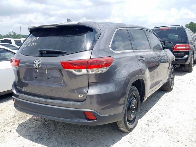 5TDZZRFHXJS235759 - 2018 TOYOTA HIGHLANDER GRAY photo 4