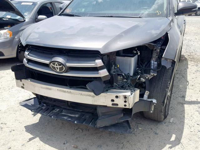 5TDZZRFHXJS235759 - 2018 TOYOTA HIGHLANDER GRAY photo 9