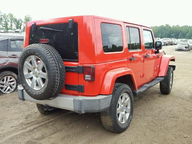 1J4GB59187L102196 - 2007 JEEP WRANGLER S RED photo 4