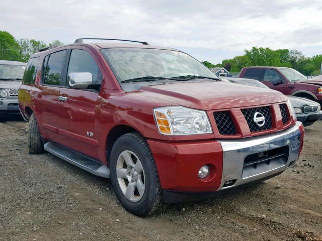 5N1AA08C67N713977 - 2007 NISSAN ARMADA SE RED photo 1