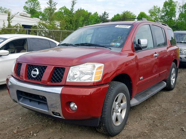 5N1AA08C67N713977 - 2007 NISSAN ARMADA SE RED photo 2