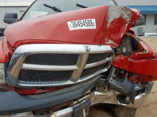 3D7KS28D75G900456 - 2005 DODGE RAM 2500 S წითელი ფოტო 7