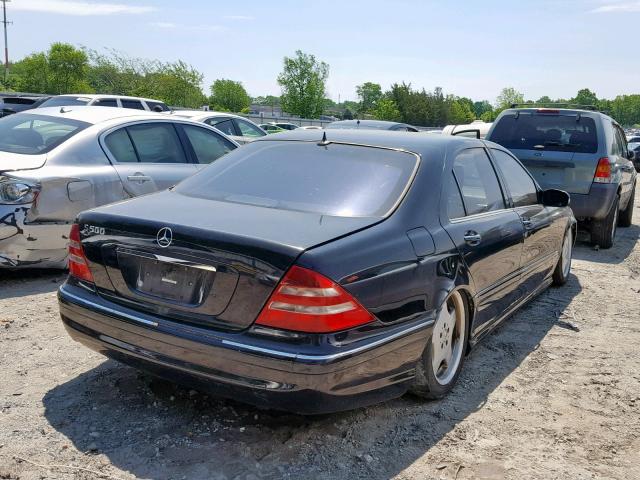 WDBNG75J81A138648 - 2001 MERCEDES-BENZ S 500 BLACK photo 4