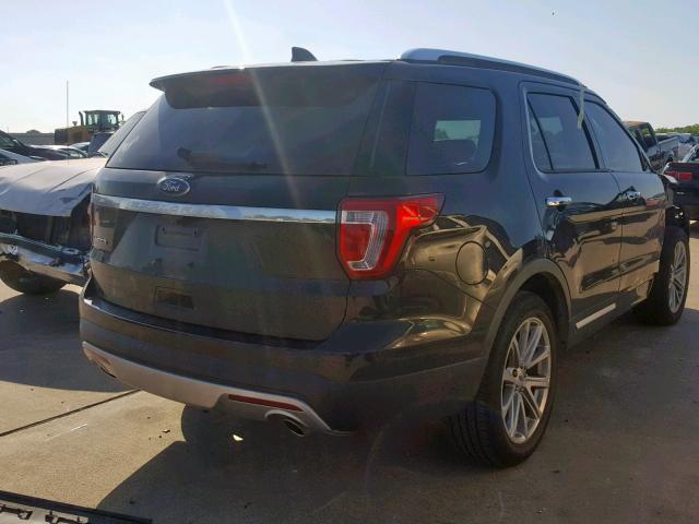 1FM5K7F84HGD40272 - 2017 FORD EXPLORER L BLACK photo 4