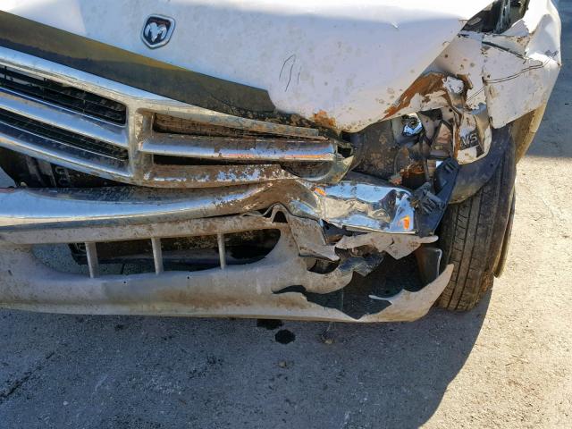 1B7GL23X9VS252514 - 1997 DODGE DAKOTA WHITE photo 9