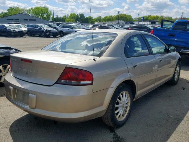 1C3EL46X63N513175 - 2003 CHRYSLER SEBRING LX TAN photo 4