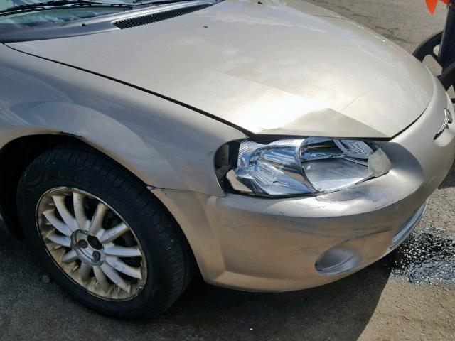 1C3EL46X63N513175 - 2003 CHRYSLER SEBRING LX TAN photo 9