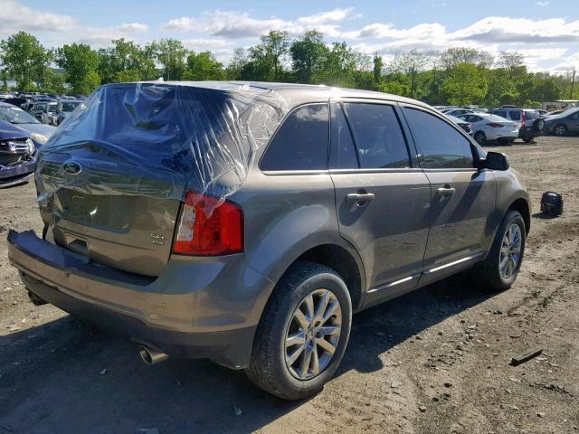 2FMDK4JC6DBA67052 - 2013 FORD EDGE SEL GRAY photo 4