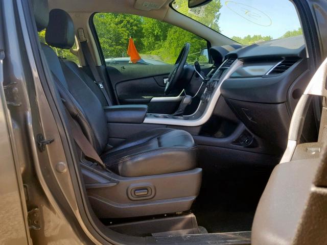 2FMDK4JC6DBA67052 - 2013 FORD EDGE SEL GRAY photo 5