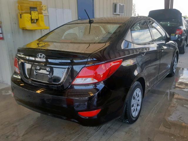 KMHCT4AE3GU973569 - 2016 HYUNDAI ACCENT SE BLACK photo 4