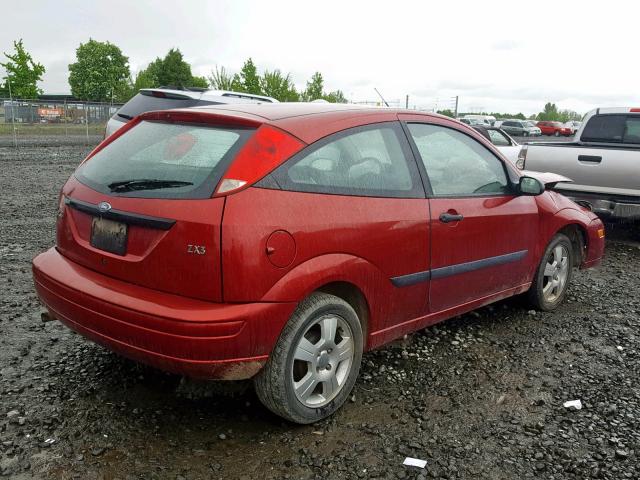 3FAFP31Z93R162742 - 2003 FORD FOCUS ZX3 RED photo 4