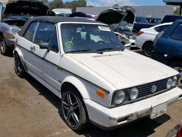 WVWCA0157KK003294 - 1989 VOLKSWAGEN CABRIOLET WHITE photo 1