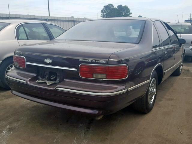 1G1BN53EXPW152981 - 1993 CHEVROLET CAPRICE CL BURGUNDY photo 4