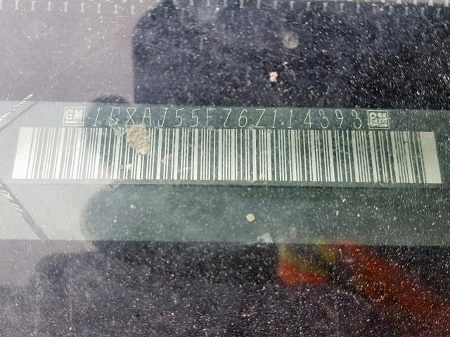 1G8AJ55F76Z114393 - 2006 SATURN ION LEVEL RED photo 10