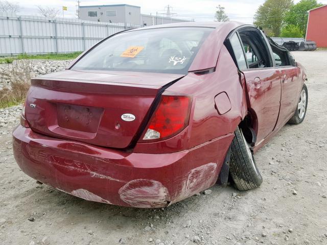1G8AJ55F76Z114393 - 2006 SATURN ION LEVEL RED photo 4